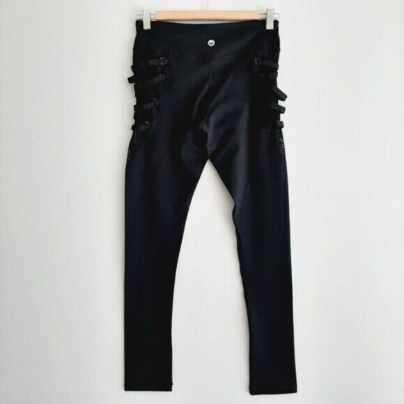 New - MOTION by COALITION Black Mesh-Side Leggings Sz S - Picture 11 of 16